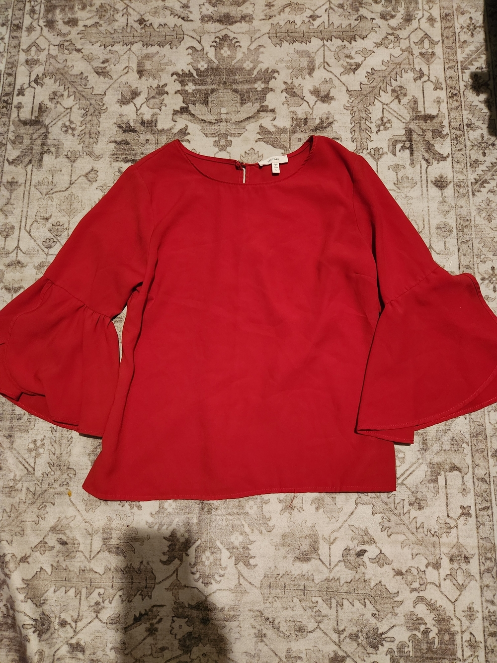 meraki Red Bell Sleeve Top